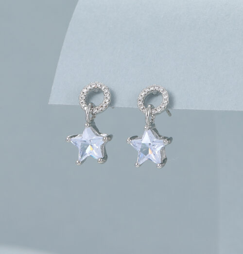 Diamante Ring & Star Stud Earrings