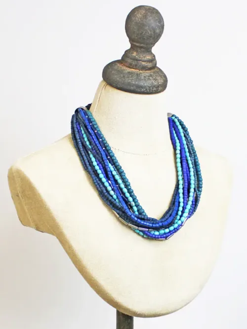 Multi-strand Wooden Chunky Necklace