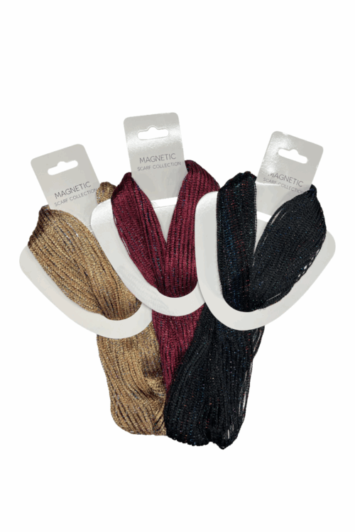 Mesh Shimmer Magnetic Scarf