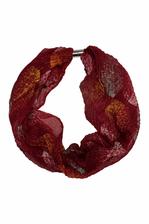 Autumn Leaf Print Magnetic Scarf