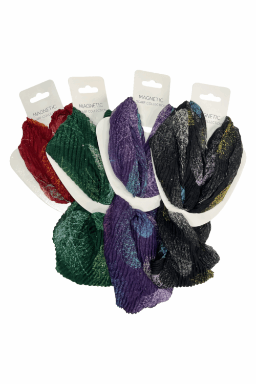 Autumn Leaf Print Magnetic Scarf
