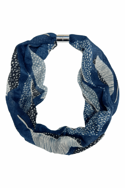 Abstract Leaf Print Magnetic Scarf