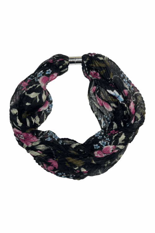 Floral Petal Print Magnetic Scarf