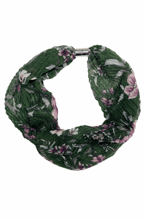 Floral Petal Print Magnetic Scarf