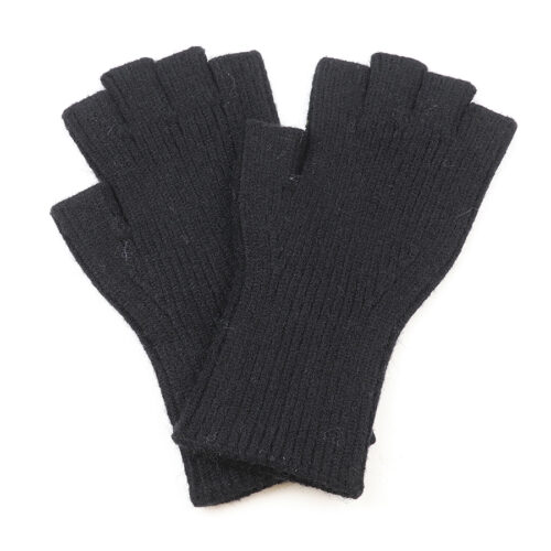 Ribbed Knitted Fingerless Gloves