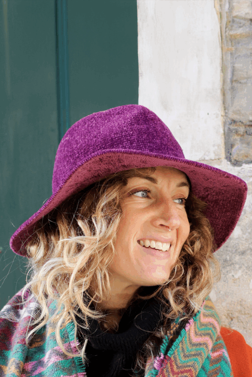 Women's Chenille Fedora Hat