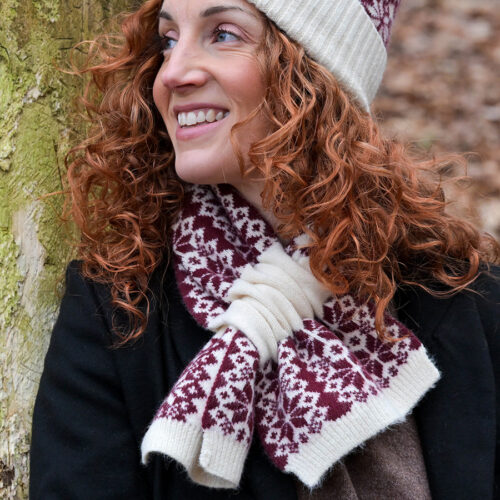 Scandi Fairisle Tie Scarf