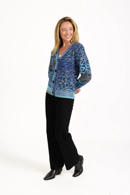 Leopard Print Fluffy Cardigan