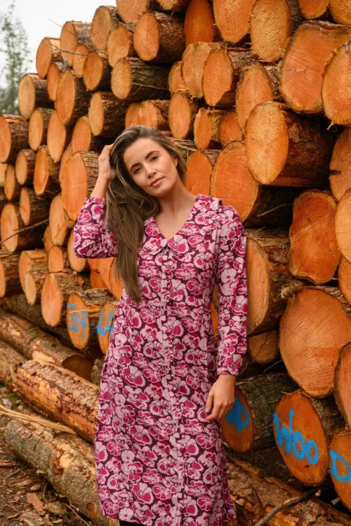 Bryony Patterned Midi Dress