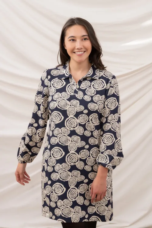 Nancy Swirl Patterned Dress