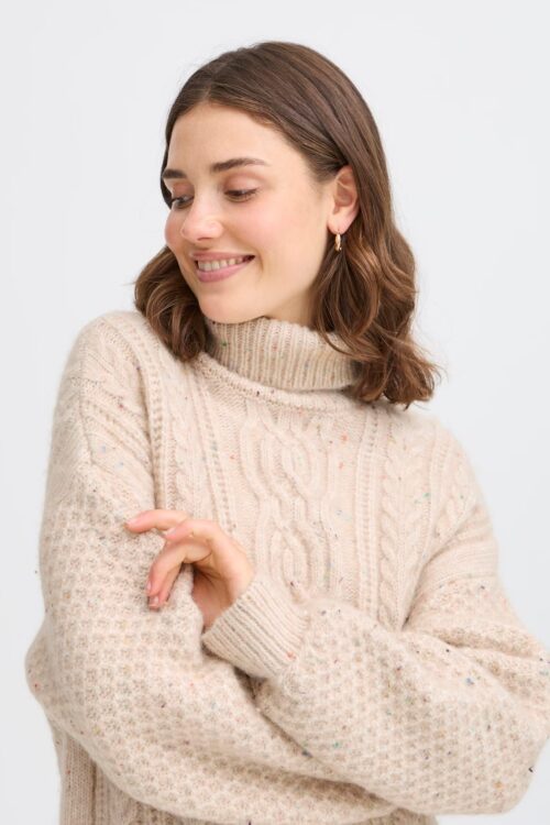Roll Neck Traditional Knitted Jumper