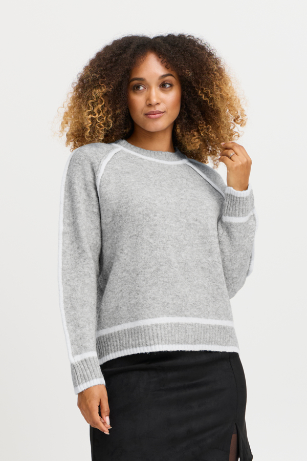 Sorbet Contrast Stitch Knitted Jumper