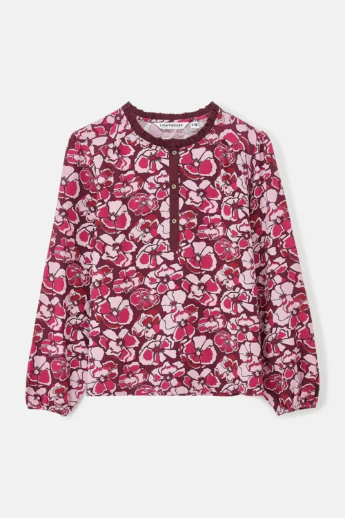 Lighthouse Collarless Blouse