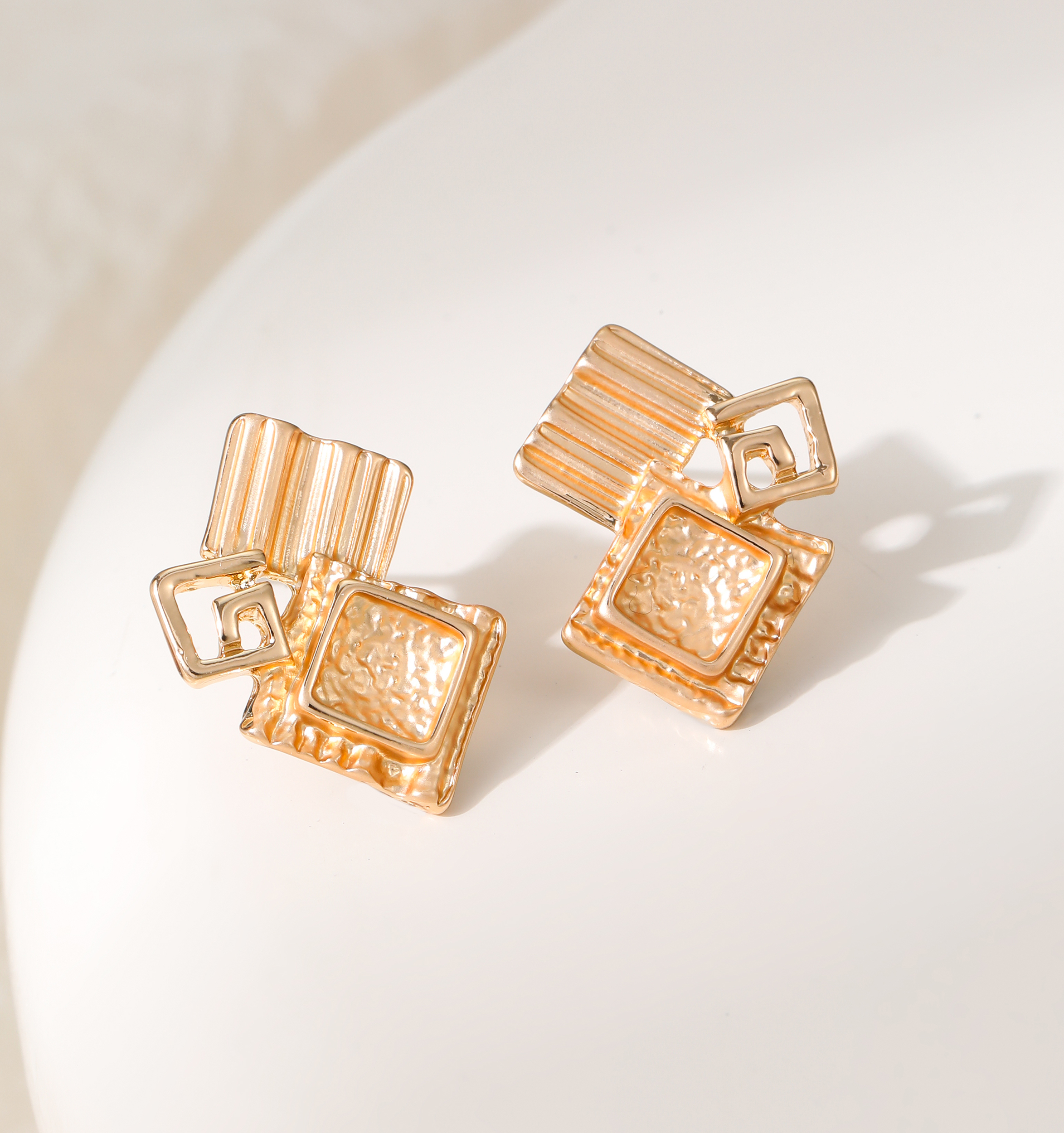 Cubic Cluster Stud Earring