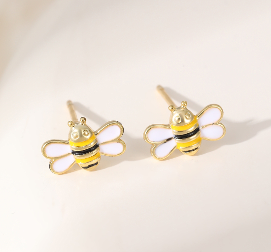 Bumble Bee Stud Earrings