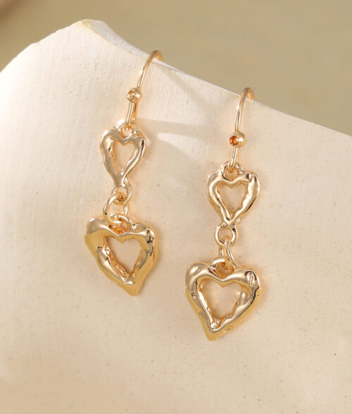 Multi Heart Drop Earrings