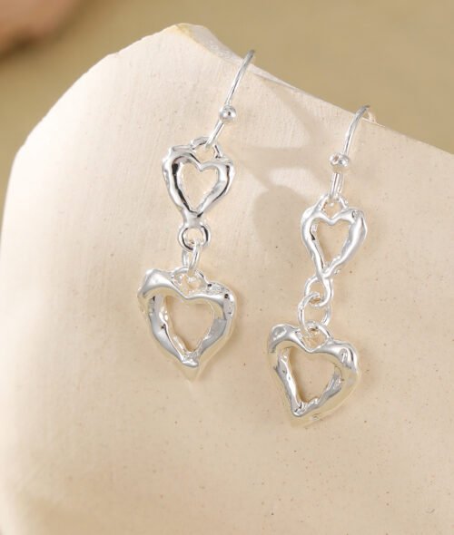 Multi Heart Drop Earrings