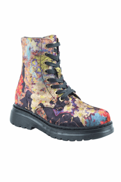Heavenly Feet Lotte Velour Floral Boots