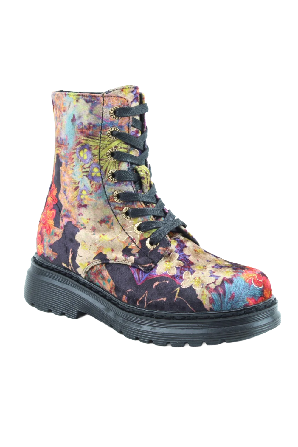 Heavenly Feet Lotte Velour Floral Boots