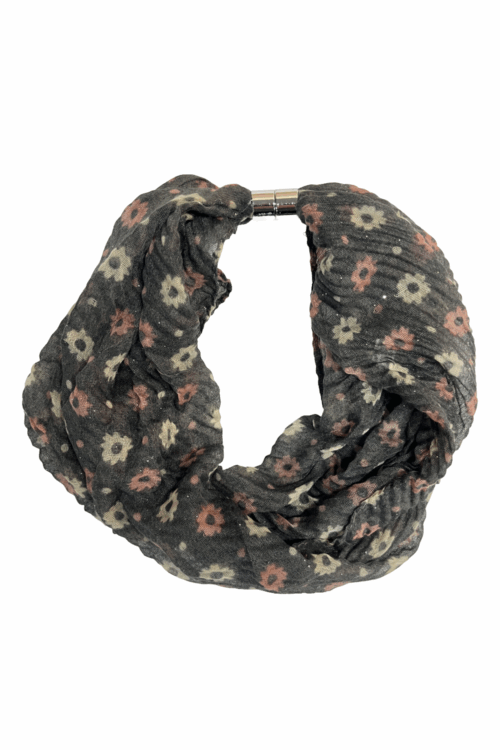 Retro Daisy Print Magnetic Scarf