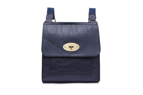 Crossbody Faux Leather Bag With Oval Clasp