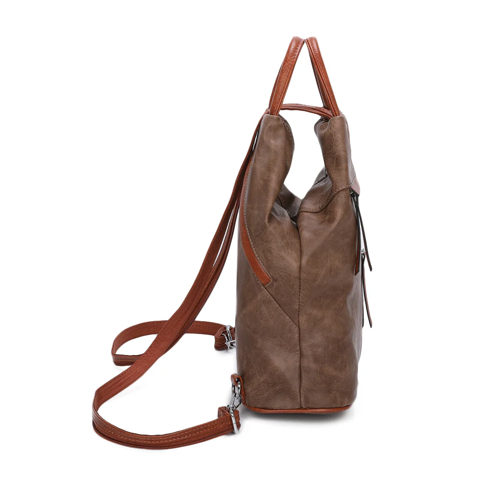 WOACBG0108 - Details 2 Faux Leather Backpack