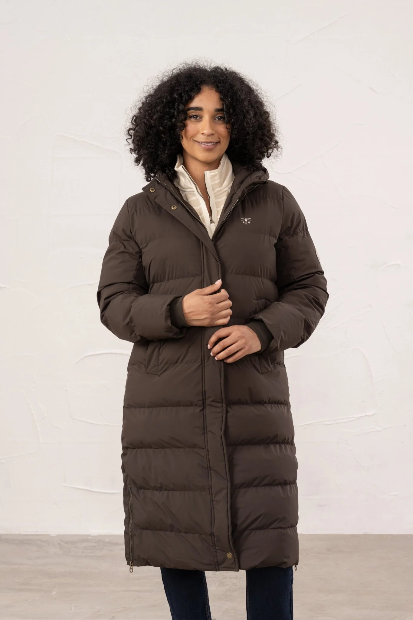WOCLCO0003 - Cocoa 4 Lighthouse Sava Long Padded Coat