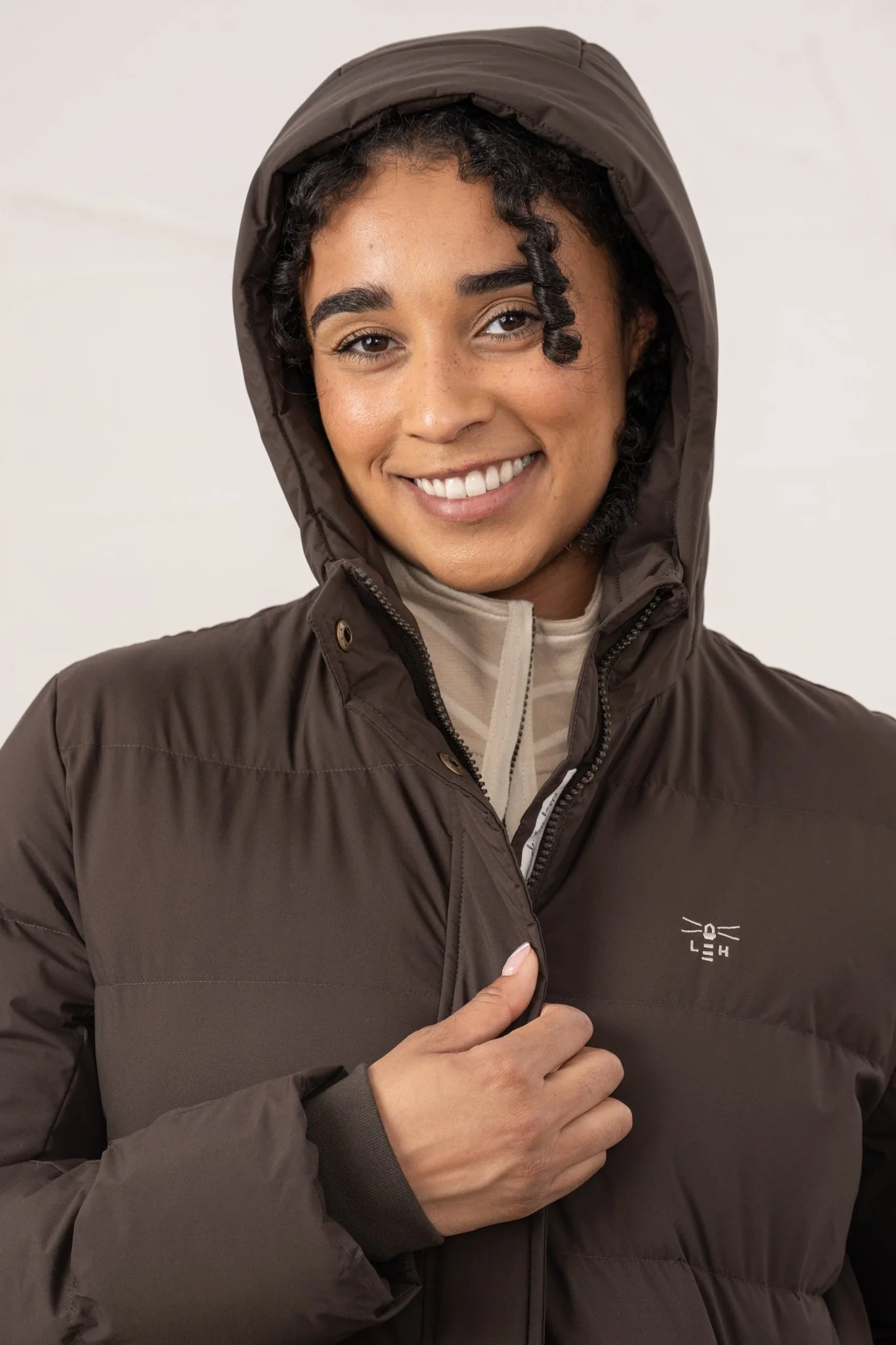 WOCLCO0003 - Cocoa 5 Lighthouse Sava Long Padded Coat