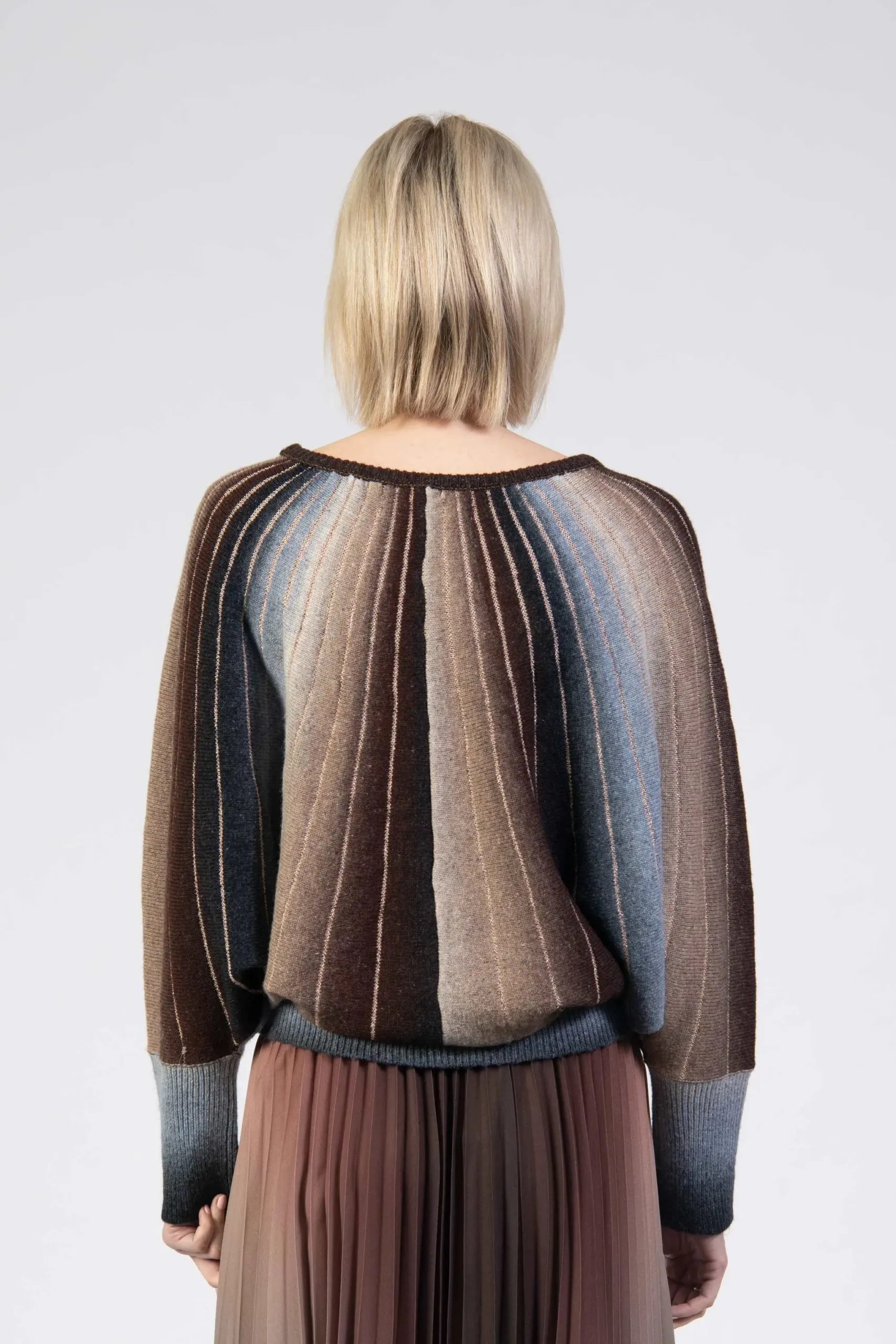 WOCLJU0073 - Batwing Block Colour Jumper Batwing Block Colour Jumper - Back