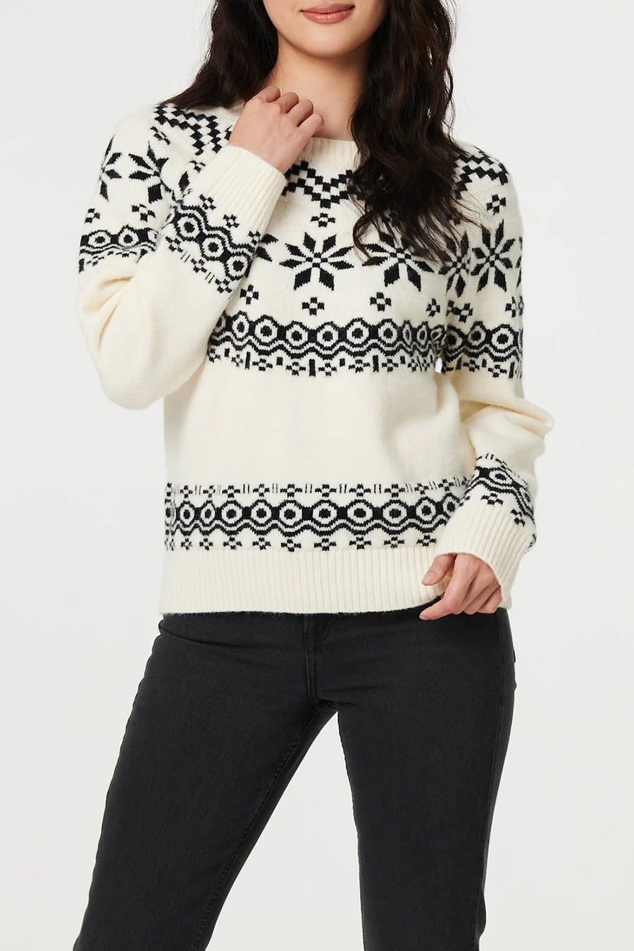 Fair Isle Monochome Jumper