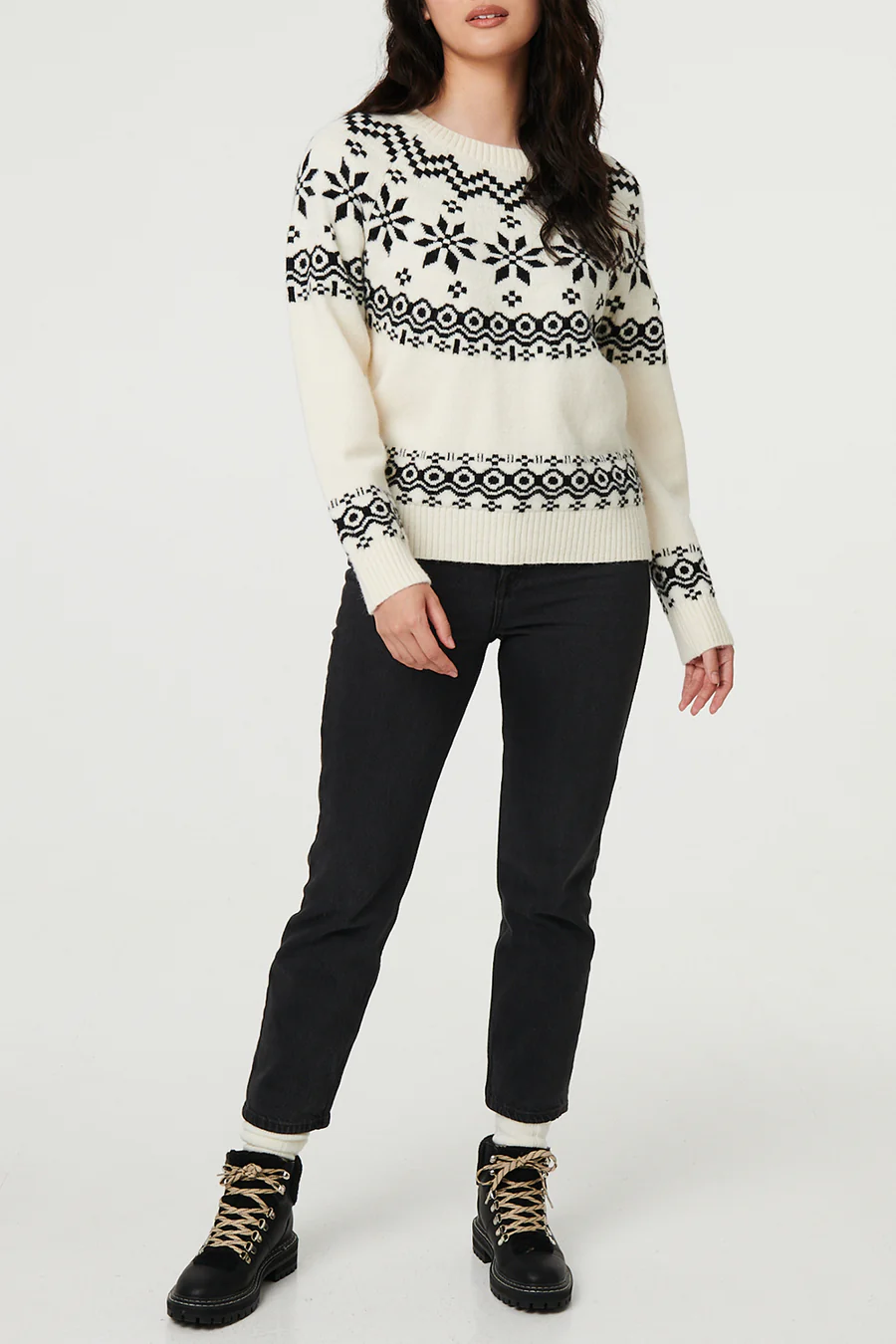 Fair Isle Monochome Jumper