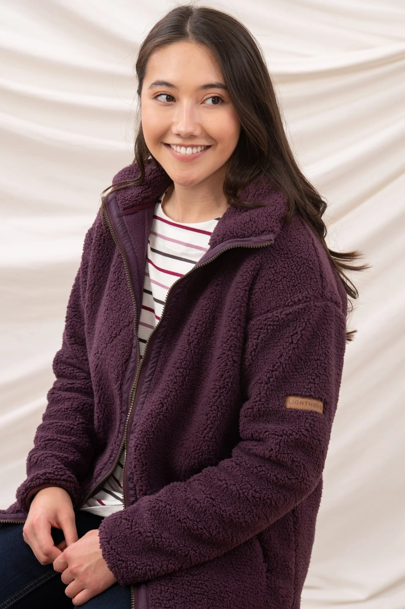 WOCLJU0093 - Cranberry 5 Lighthouse Cobh Full Zip Fleece