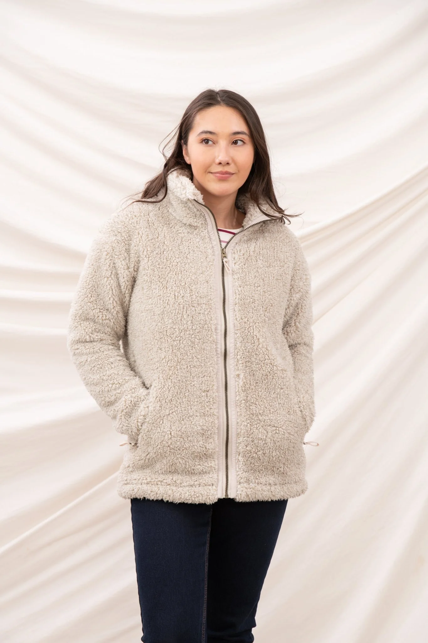 WOCLJU0093 - Cream 3 Lighthouse Cobh Full Zip Fleece