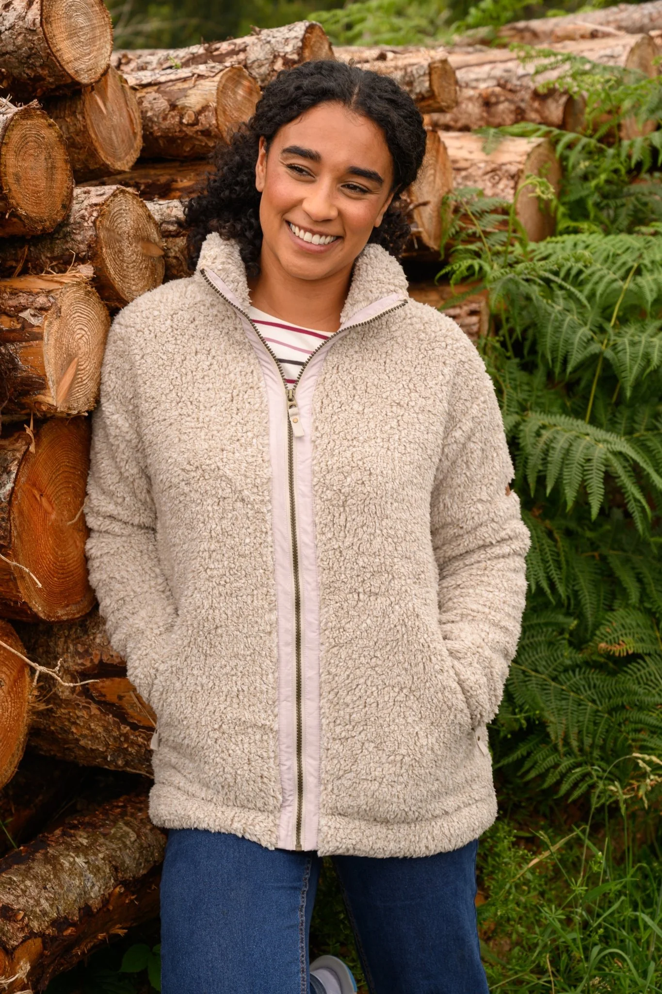 WOCLJU0093 - Cream 5 Lighthouse Cobh Full Zip Fleece