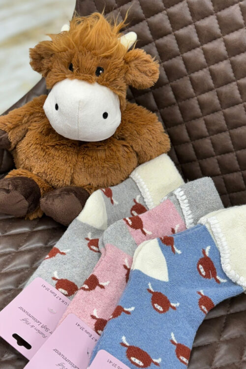 Womens Highland Cow Lounge Socks