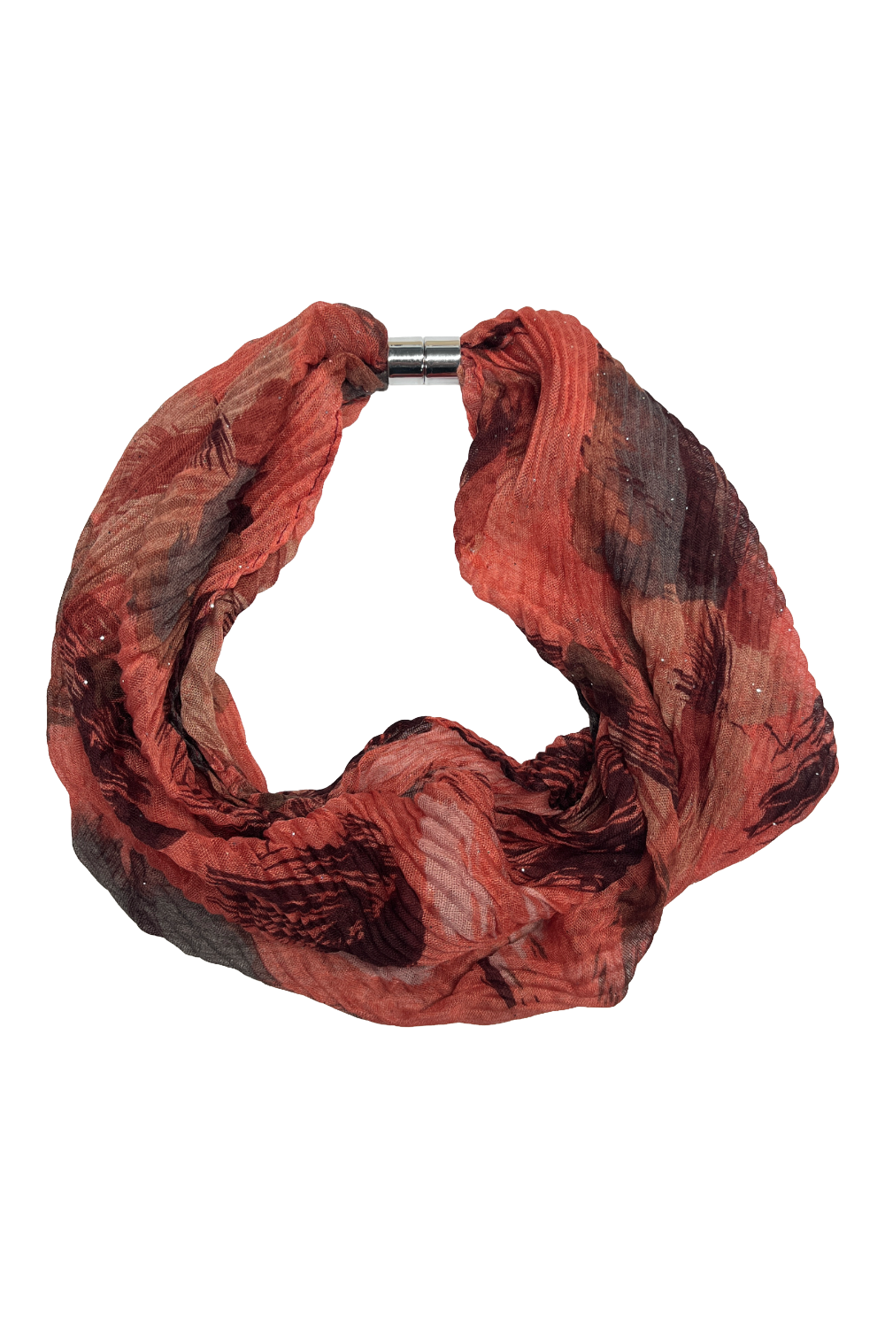Abstract Feather Print Magnetic Scarf