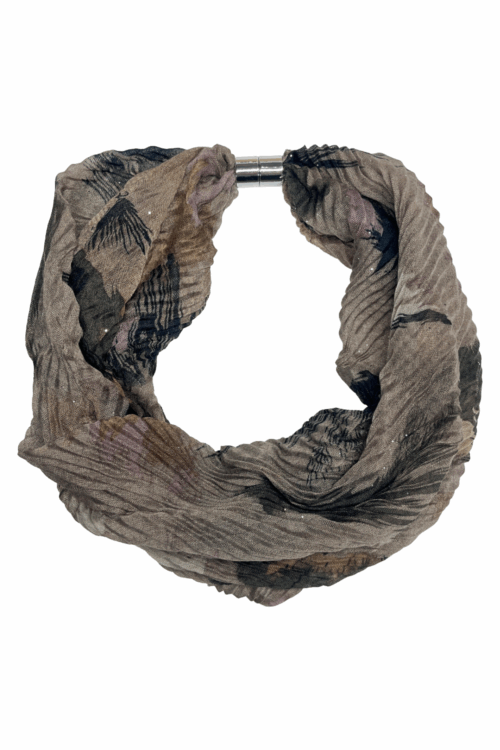 Abstract Feather Print Magnetic Scarf