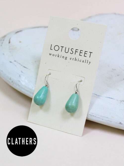 Teardrop Wooden Earrings