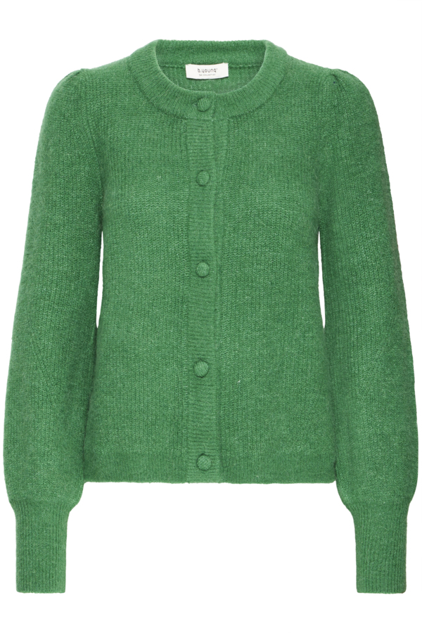 Pleated Shoulder Buttoned Cardigan