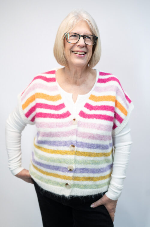 Striped Vest Cardigan