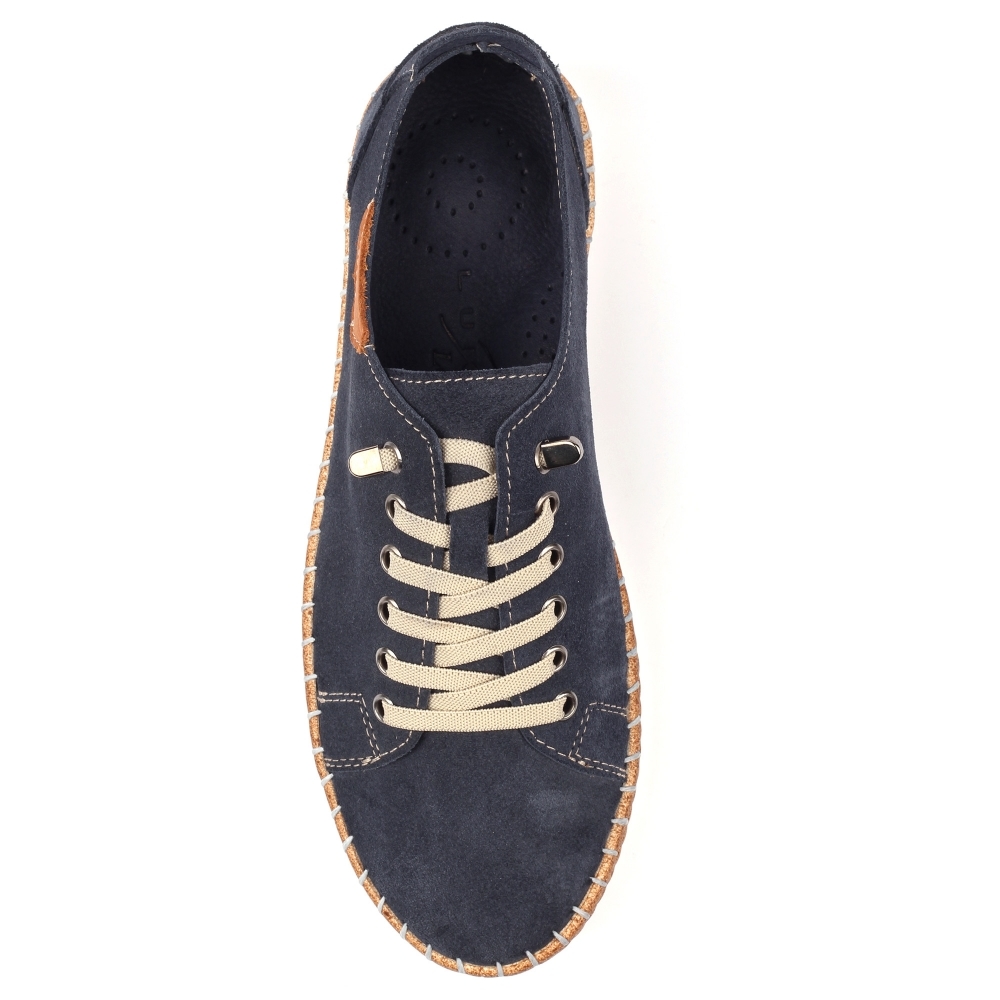 WOFTTR0018 - Navy 4 Maddison Suede Plimsole