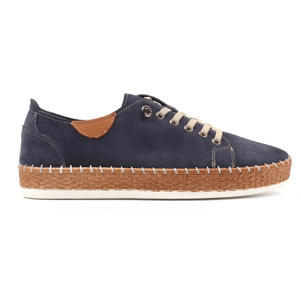 WOFTTR0018 - Navy Maddison Suede Plimsole
