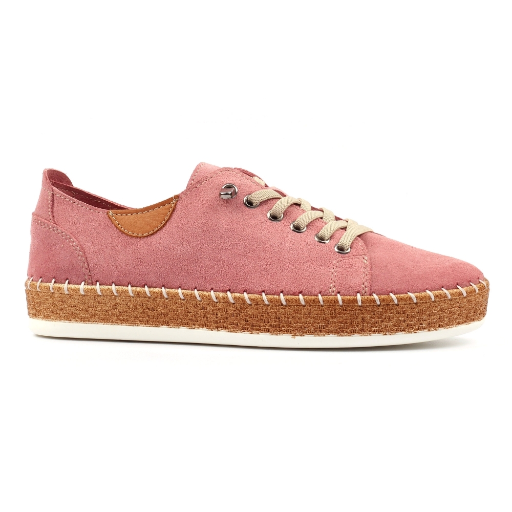WOFTTR0018 - Pink 3 Maddison Suede Plimsole