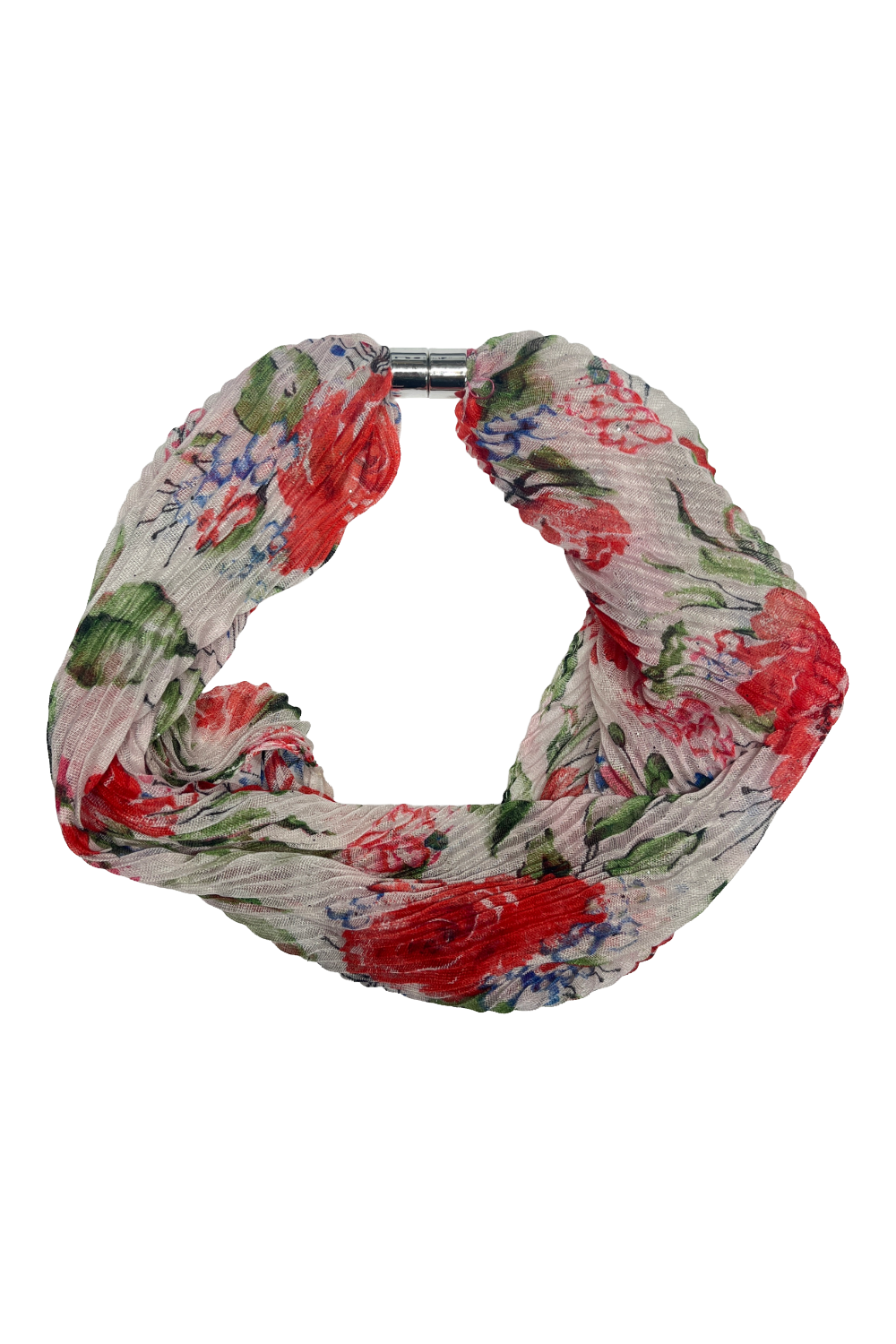 Crinkle Rose Floral Magnetic Scarf