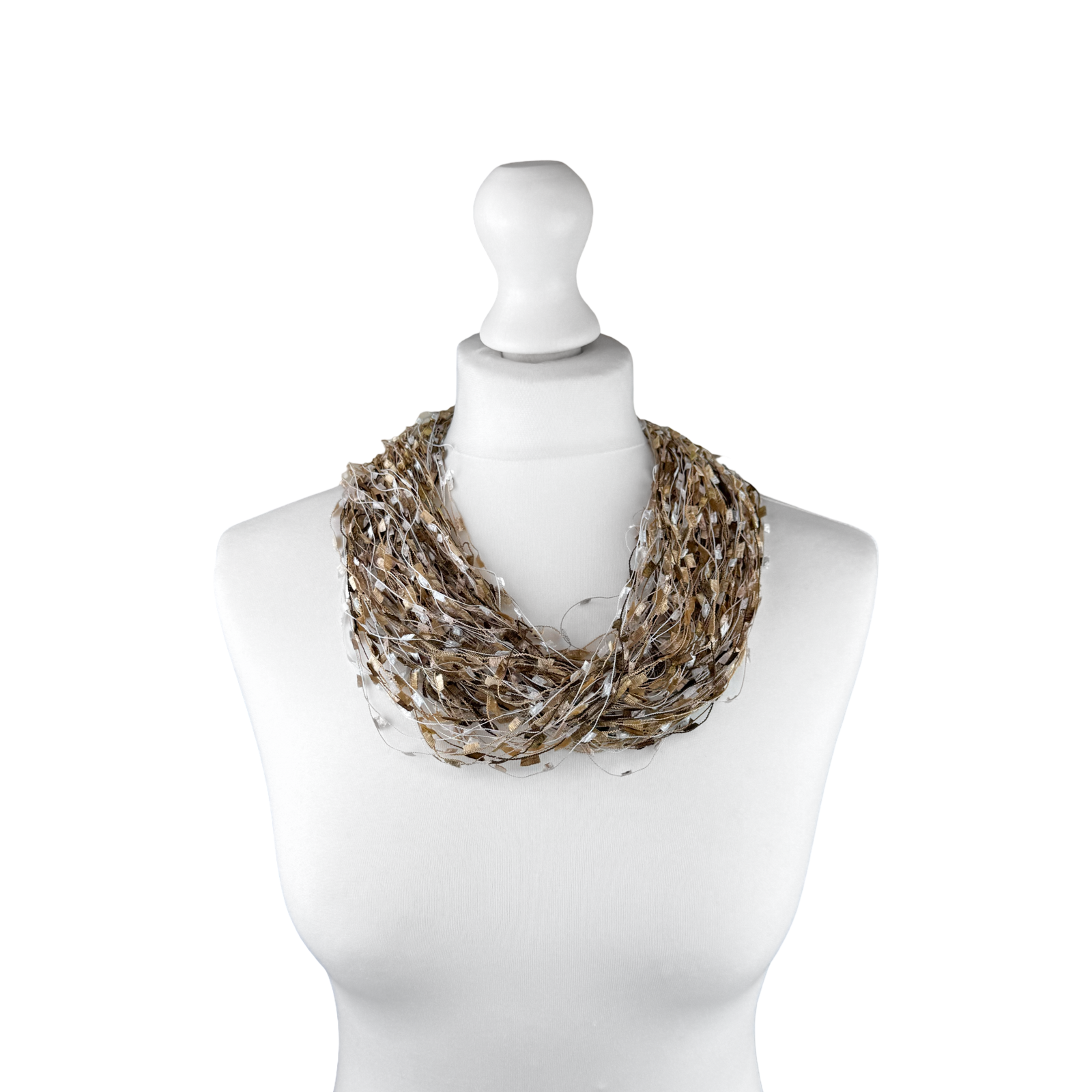 Mesh Magnetic Scarf - Gold