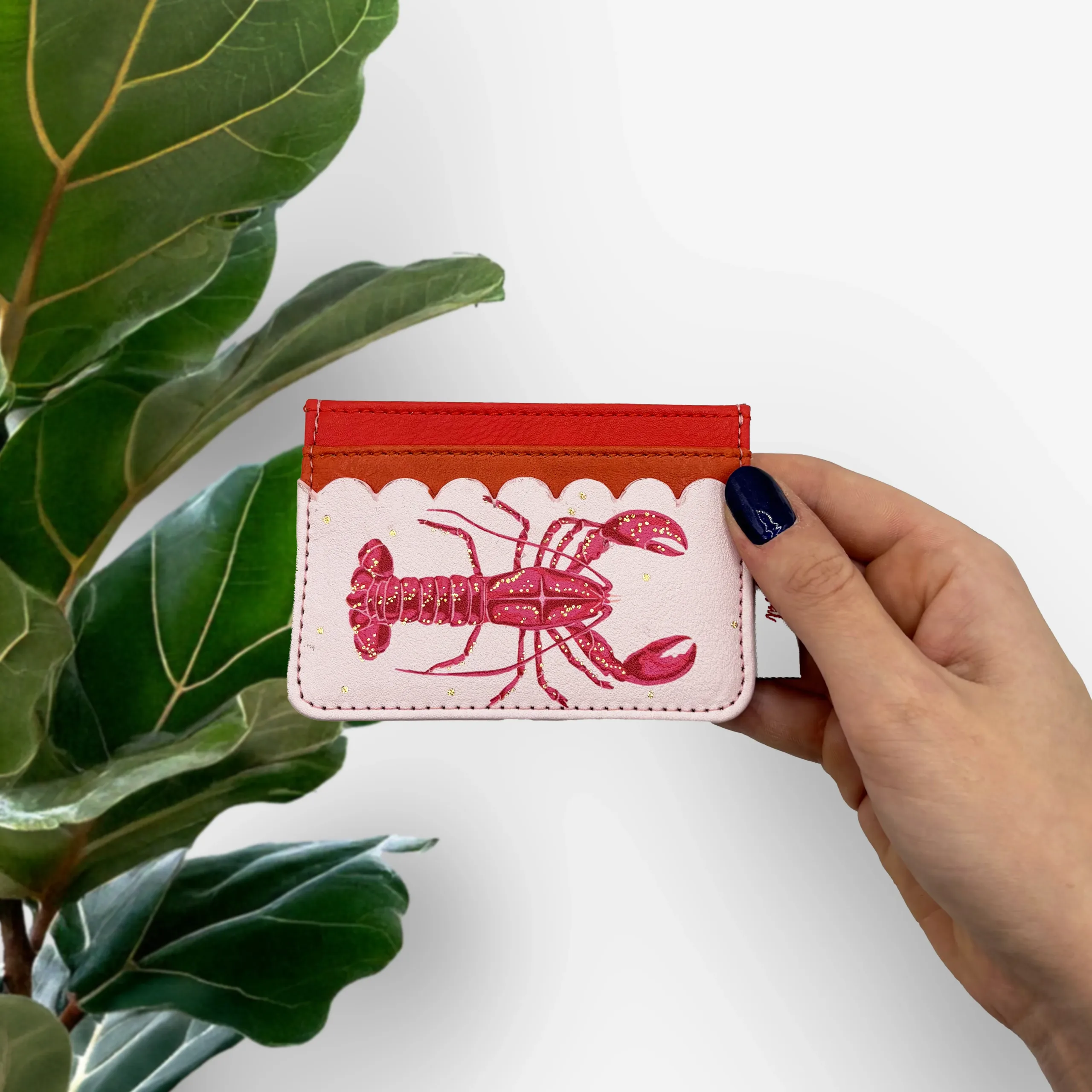 Coral Lobster Card Holder