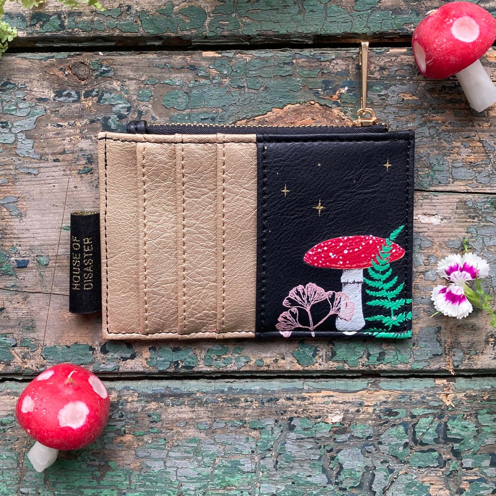 Mushroom Small Zip Purse