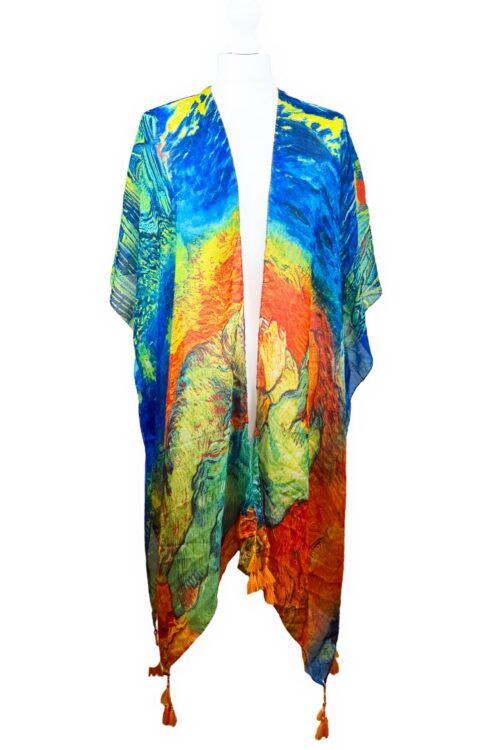 Abstract Vibrant Print Kaftan