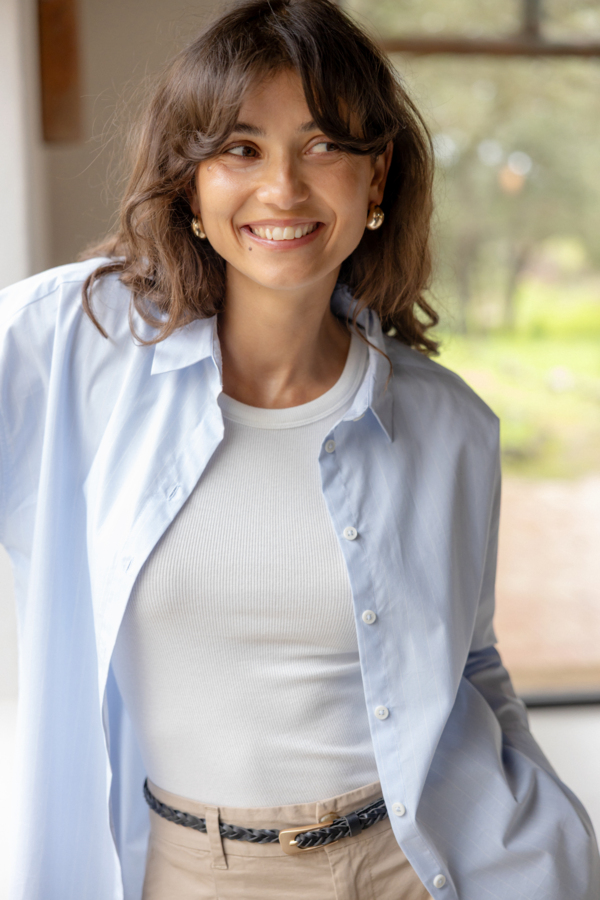 Fransa Pin Stripe Shirt