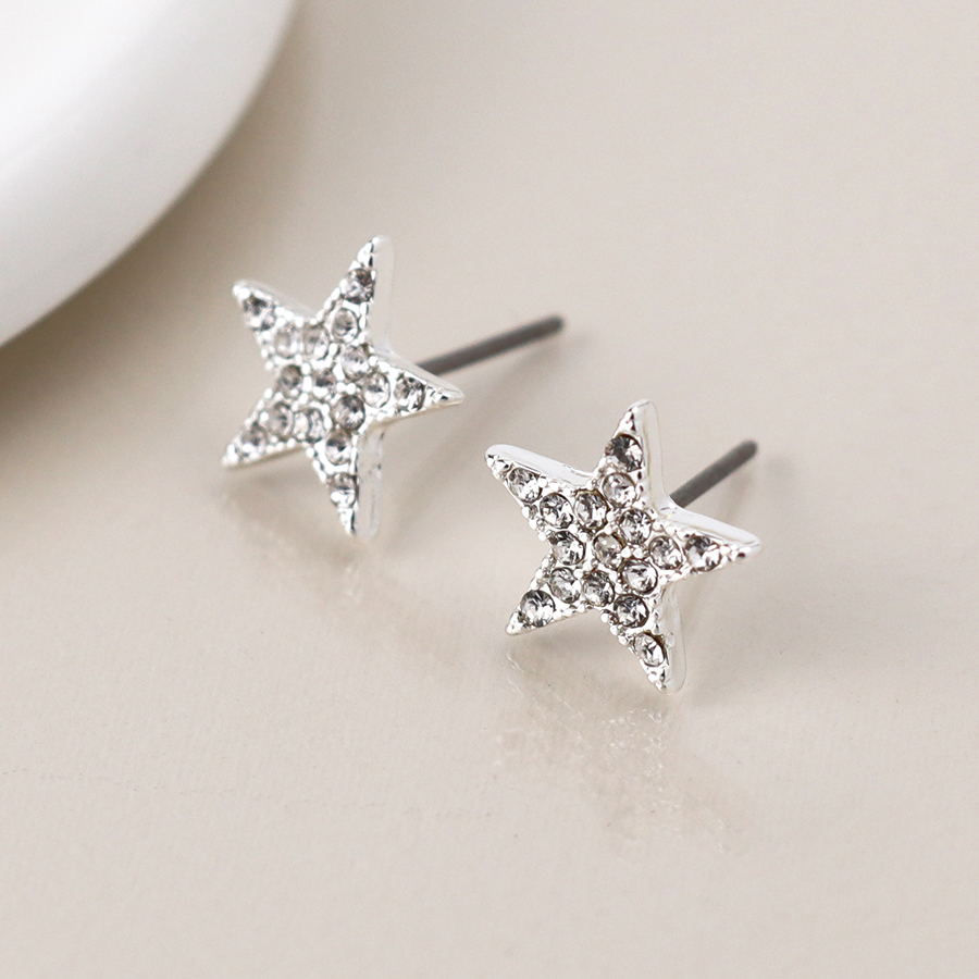 Crystal Star Stud Earrings